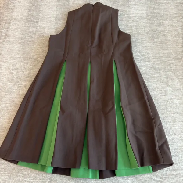 Tuckernuck Brown Green Demitasse Griffiths Dress NWT Size Small Lined‎ - Image 5