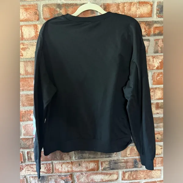 Black Santa Claus Sequined long sleeve top - Image 3