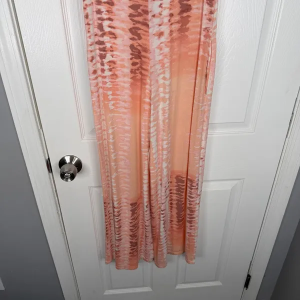 Sz S Tart $108 MSRP NWOT Rayon Peach Tie Die Jumpsuit - Image 10
