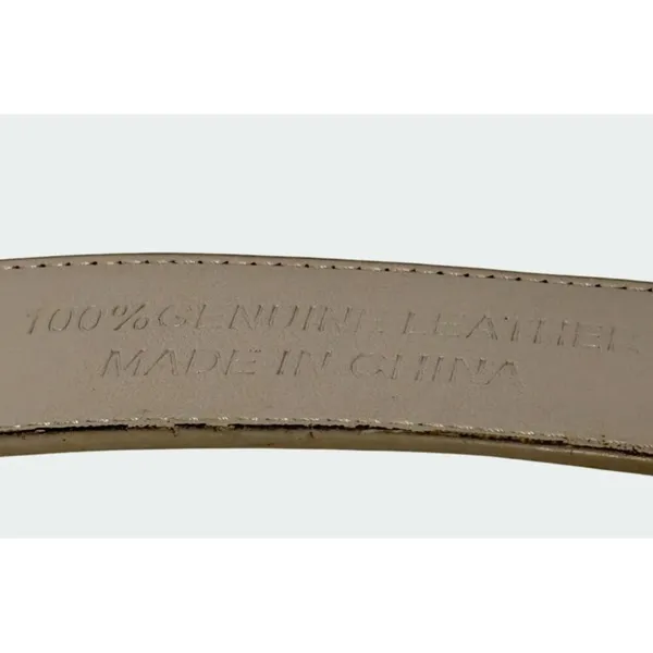 Falari Automatic Ratchet Belt Size Medium‎ Adjustable Buckle Gray Leather Strap - Image 10