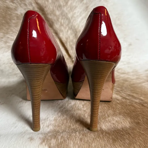 Pour La Victoire Platform Peep‎ Toe Pumps Size 7.5 B88 - Image 11