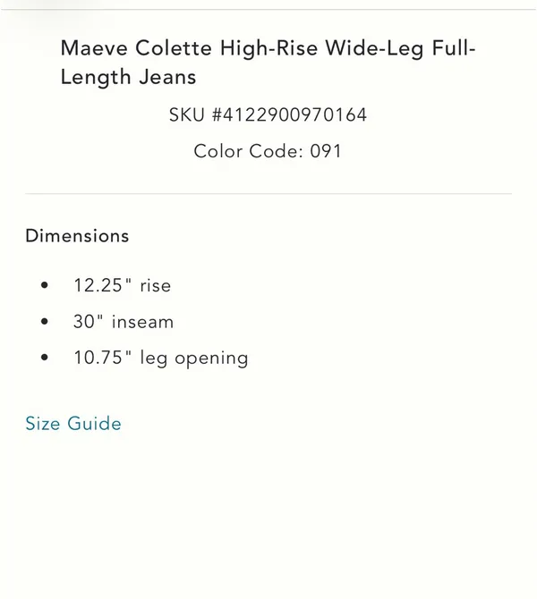 Maeve Colette High Rise Wide Leg Jeans - Image 3
