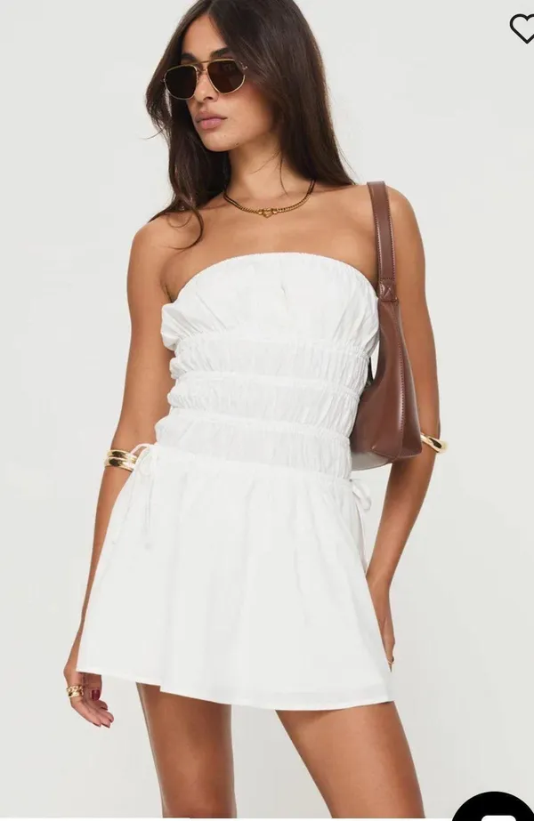 Princess Polly Mercier Strapless mini Dress White - Image 3
