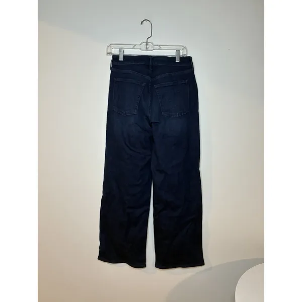 dark wash high-waisted Wow wide-leg jeans Short Size 6 Old Navy - Image 5