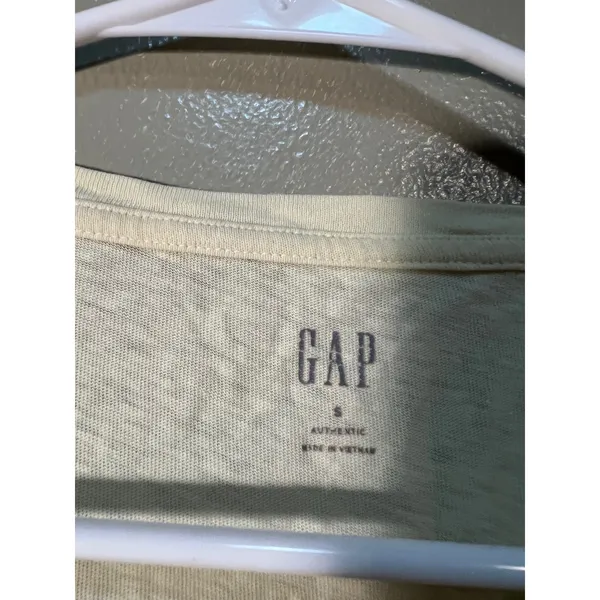 Gap Women's Sz Small Tank Top Crewneck Soft Pale Butter Yellow Semi-Sheer Cotton - Image 8