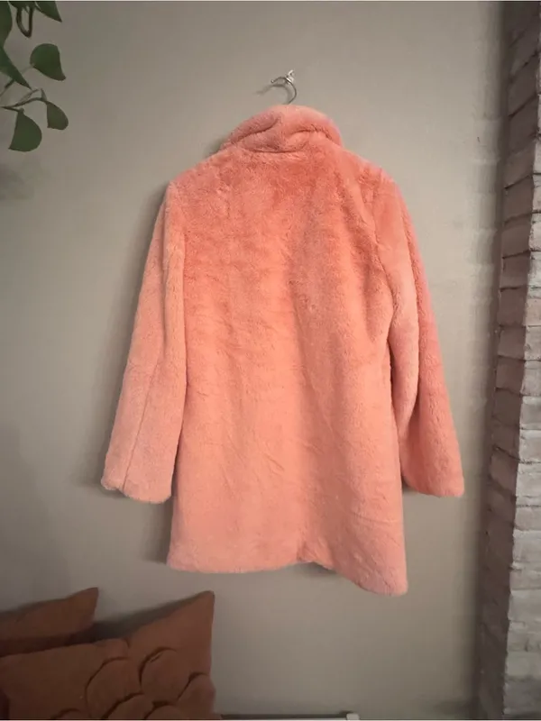 UNIQUE VINTAGE Faux Fur Peach Coat - Image 4
