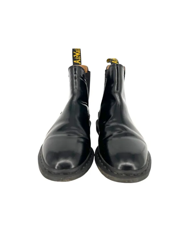 Dr. Martens Graeme II Black Gloss Chelsea Boots Leather Unisex Womens 10 Mens 8 - Image 4