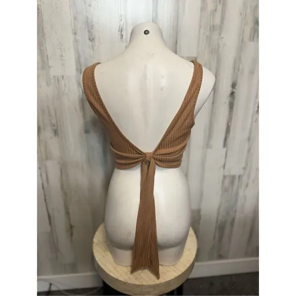 Brown crop top blouse - Image 3