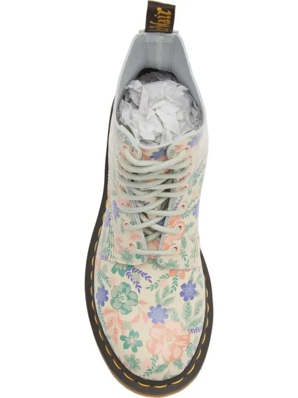 Dr. Martens 1460 Pascal Boots Cloud Cream Multi Floral Womens US 6 NIB - Image 5