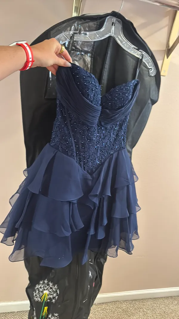 Sherri Hill Homecoming Navy Blue Dress - Image 2