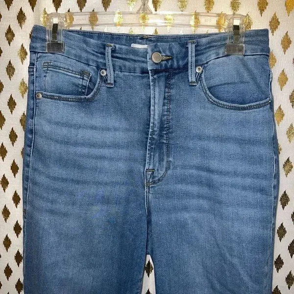 Good American jeans skinny stretchy light wash denim Khloe Kardashian size 10 - Image 3