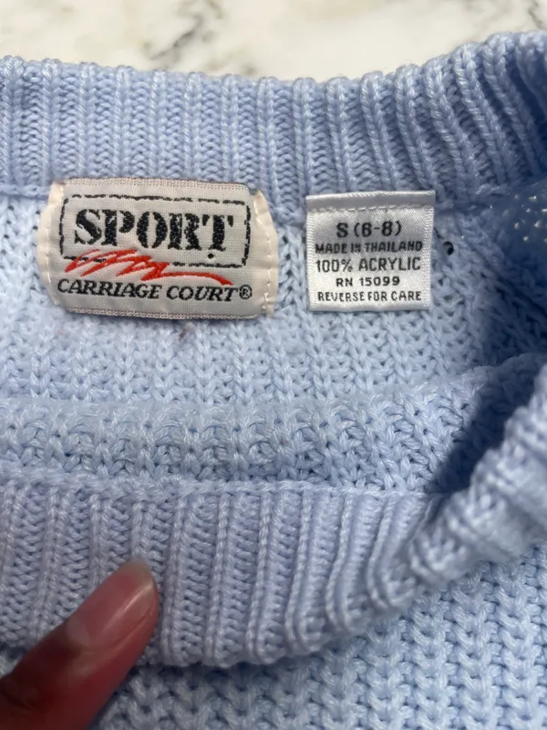 Light Blue Knit Sweater - Image 2