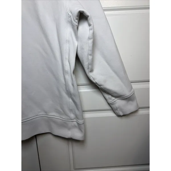 Athleta Quarter Zip Sweatshirt Womens XS Light Gray Cotton Blend Pullover Pocket - Image 12