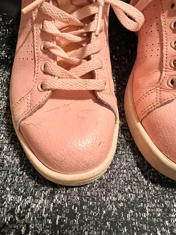 Womens sz7 Adidas Cloudfoam Advantage Pink Low Top Tennis Shoes - Image 10