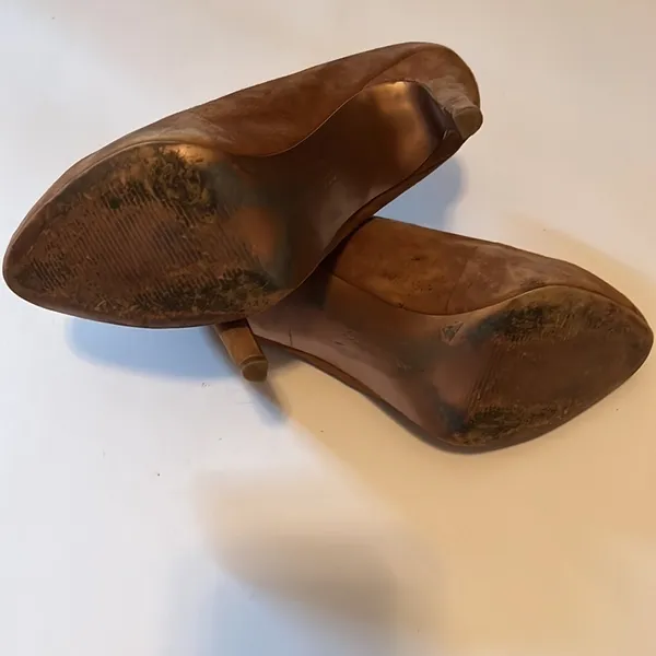BCBGeneration Brown Suede Heels Women's Size 8.5 - Image 7