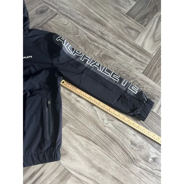 ALPHALETE Women’s EXP Tech Windbreaker- Black Matter, Size Medium - Image 8