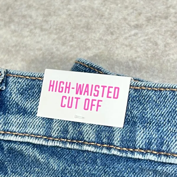 Pink Victoria's‎ Secret High Waisted Cut Off Denim Shorts Blue Size 26 NWT - Image 3