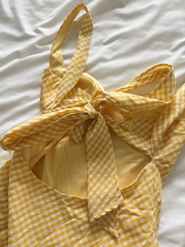 Princess Polly Yellow Gingham Dress  - Image 6