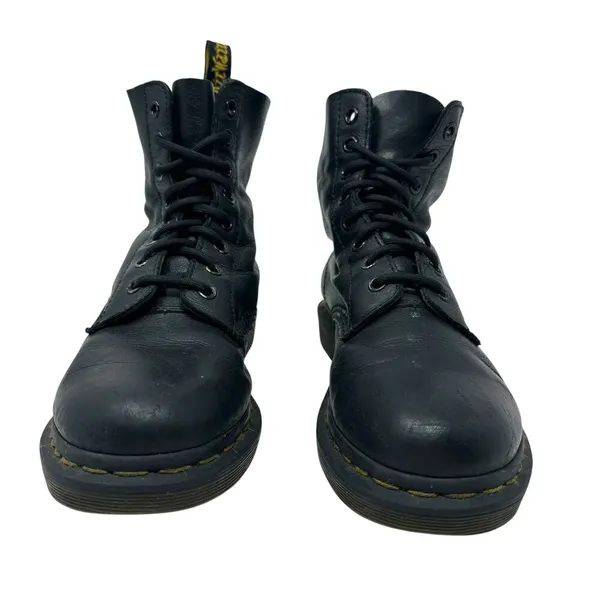 Dr. Martens 1460 Pascal Virginia‎ Soft Leather Boots Black Combat Size US 7 - Image 4
