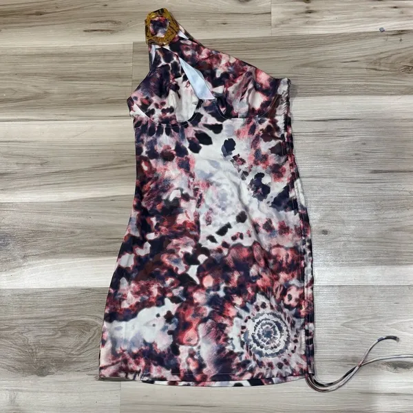 Jaded London Tie Dye Print One Shoulder Ruched Mini Dress Women's 2 - Image 4