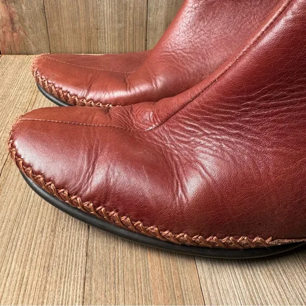 Pikolinos Brown Leather Women’s Ankle Boots w/ Moccasin‎ Stitching size 9.5 (40) - Image 4