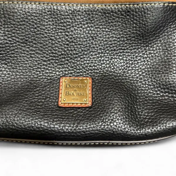 Dooney & Bourke Pebbled Leather‎ Crossbody Bag Black Brown Adjustable Purse - Image 2