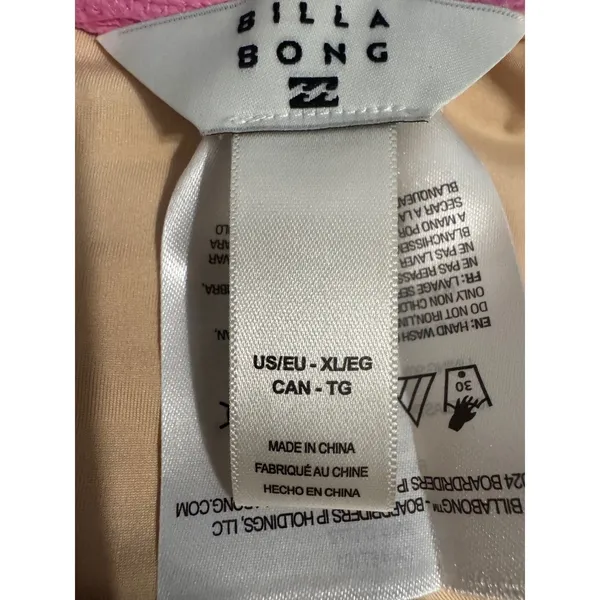 Billabong Bikini Pink Triangle Set NWT Size Large & XL‎ - Image 4