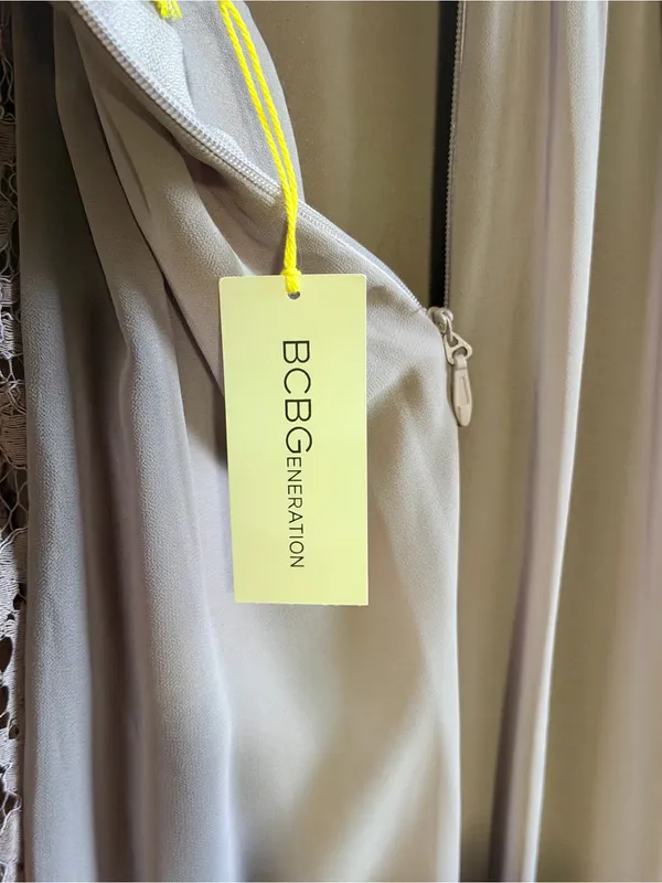 BCBGeneration light lavender Lace-Panel Maxi Dress in Pale Blush - Image 7