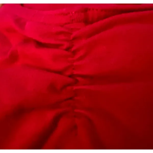 Capezio Adult XS Tank Leotard Red Garnet Scoop Neck Dance Lined Cotton Blend - Image 4