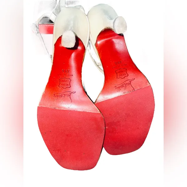Roeposh - Tan TStrap Christian Louboutin Heels Shoes 39 1/2 - Image 7