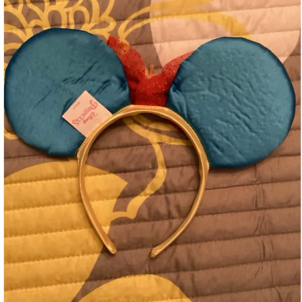 NWOT Disney Princess Snow White Red White Blue Gold Apple Charm Bow Ear Headband - Image 2