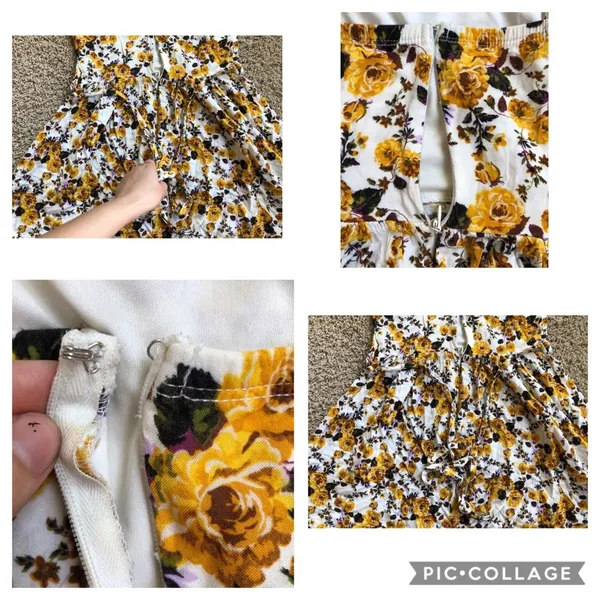 Forever 21 sunflower Floral dress Sz M - Image 11