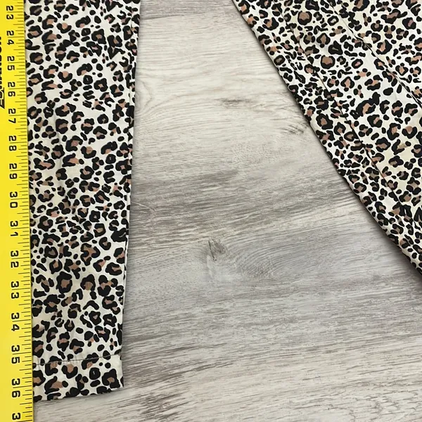 Urban Outfitters Leopard Print Elastic Waist Zip Front Straight Leg Pants XS - Image 13