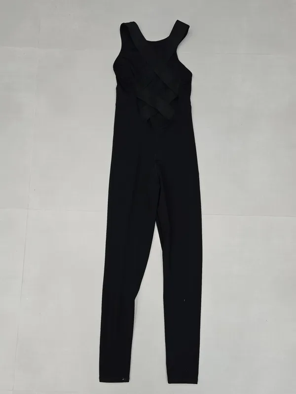 NEW Black Crisscross Open-back Activewear Jumpsuit Size XS/S - Image 4