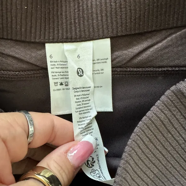 lululemon athletica Ribbed Wide Leg Pants in Dark Brown - Image 2