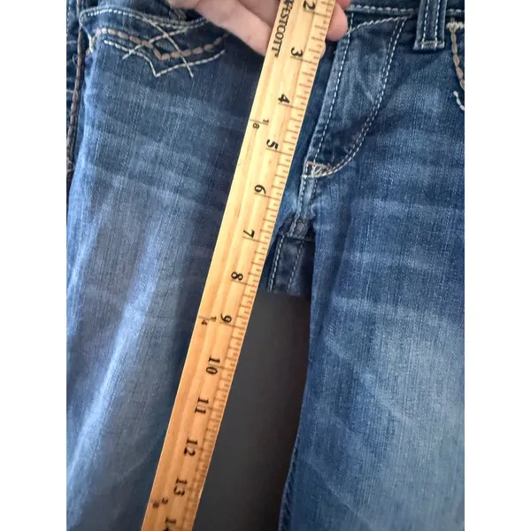 Ariat REAL Denim Womens 25R Bootcut Jeans Medium Wash Contrast Stitch Western - Image 8