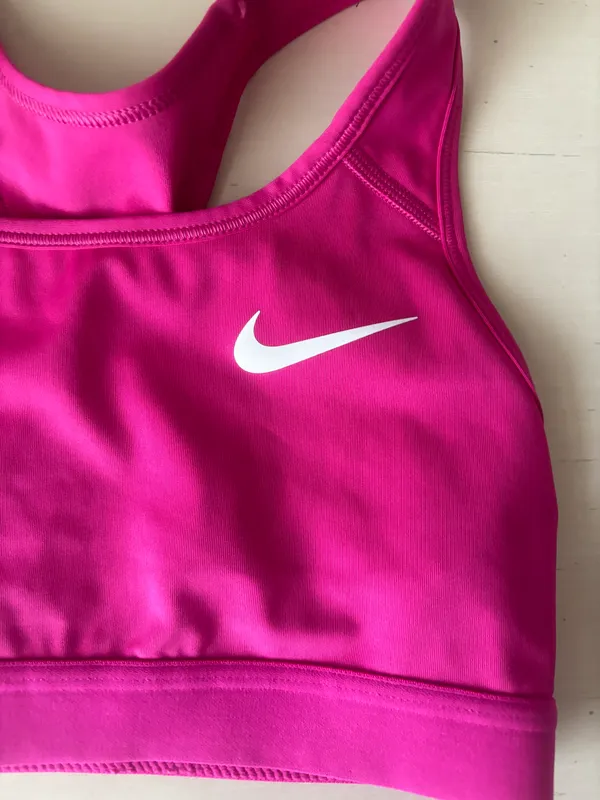 Nike DRI-FIT RACER BACK SWOOSH BRA - pink and white - Image 3