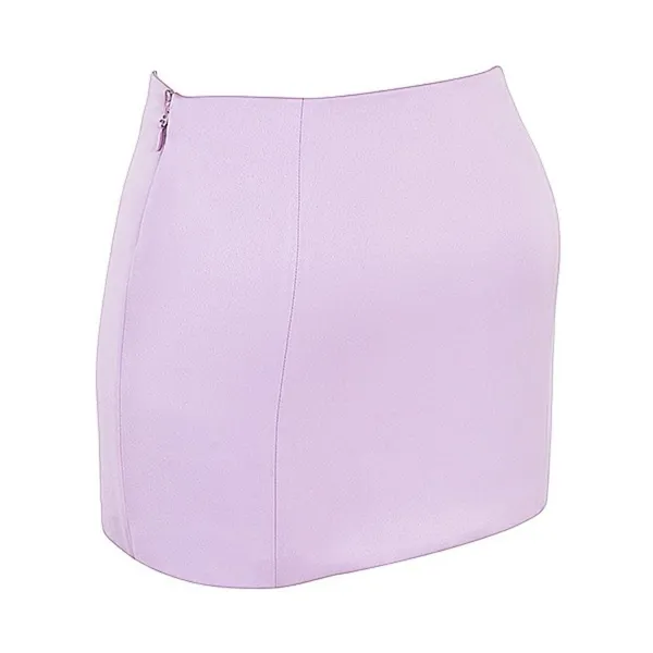 House of CB ELODIE ORCHID SATIN MINI SKIRT, Size Large, $135 - Image 3