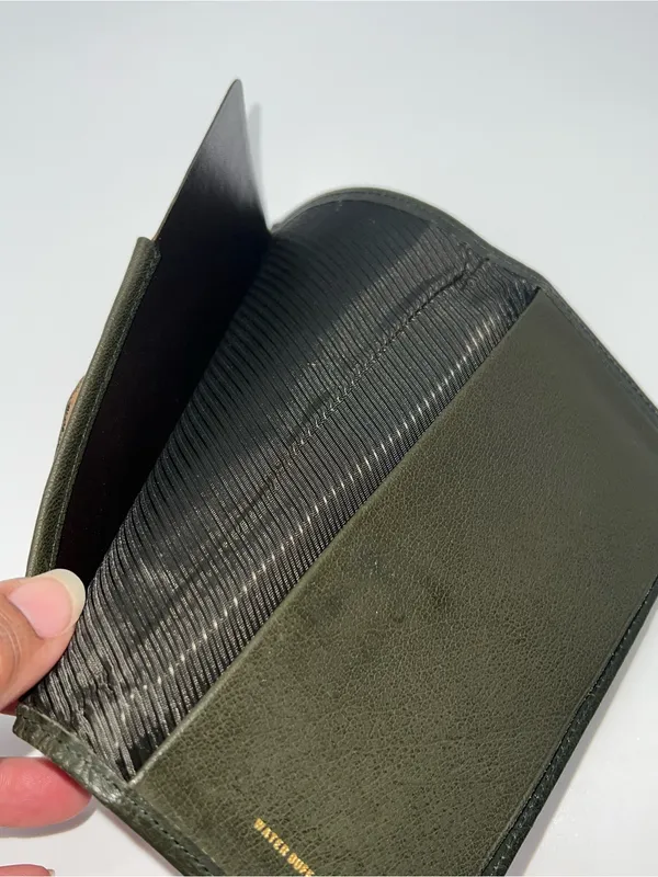 Rolfs Dark Green Long Water Buffalo Skin Leather Wallet 7” X 3.75” - Image 10