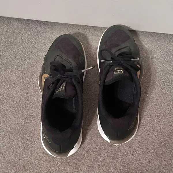 NikeCourt Air Zoom Vapor Pro Black & Gold Women’s Tennis Shoes - Image 7
