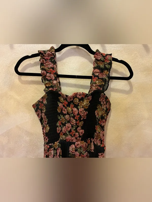 Women’s Maurices Black Floral Sleeveless Maxi Dress - Bkack Floral Size Small - Image 2