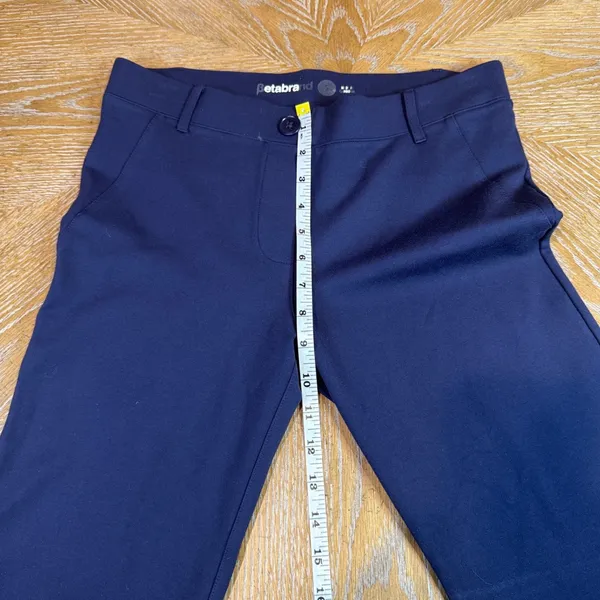Betabrand Class DPYP Dress Pant Yoga Pant Straight Navy Blue W0076 Size Small - Image 8