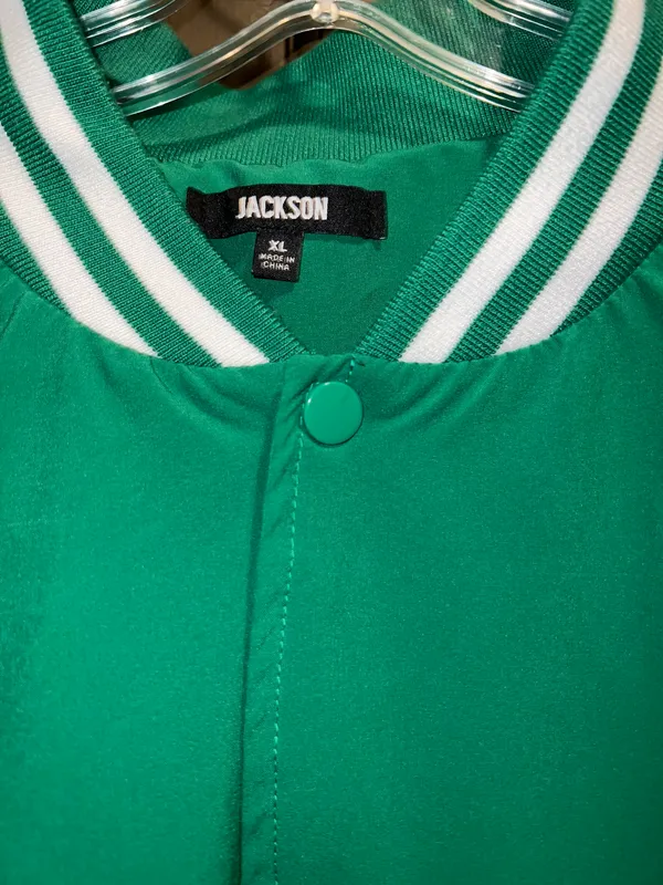 Jackson NFL Philadelphia Eagles Kelly Green Varsity Jacket - Image 2