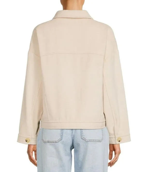 Time & Tru Women’s Cream Shirt Jacket - Image 2