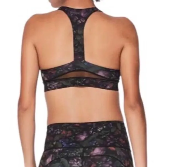 Lululemon Break Free Bra Nulux Frozen Flourish Multi / Black Size 6 - Image 9