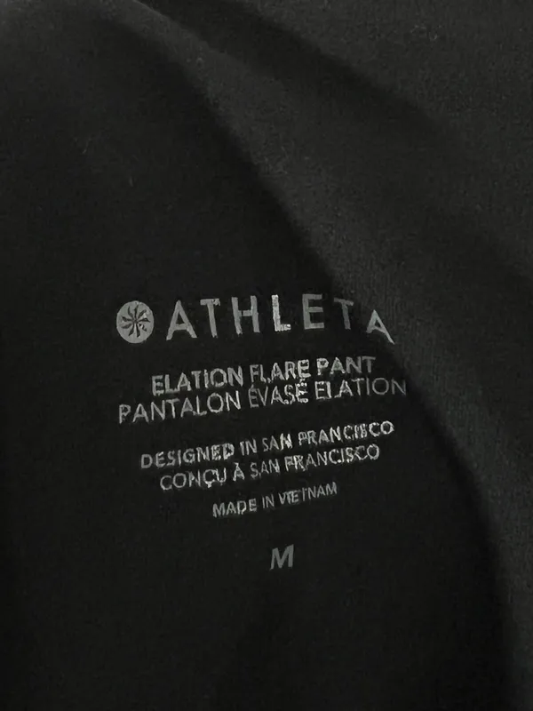 Athleta High Rise Elation Flare Pants in Black Size Medium - Image 2