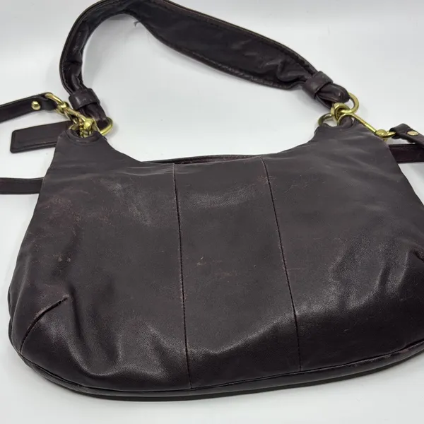 Coach Elegant Brown Leather Shoulder Bag - Image 2