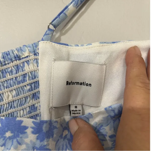 Reformation Overland Top Blue Daisy Size 8 - Image 4
