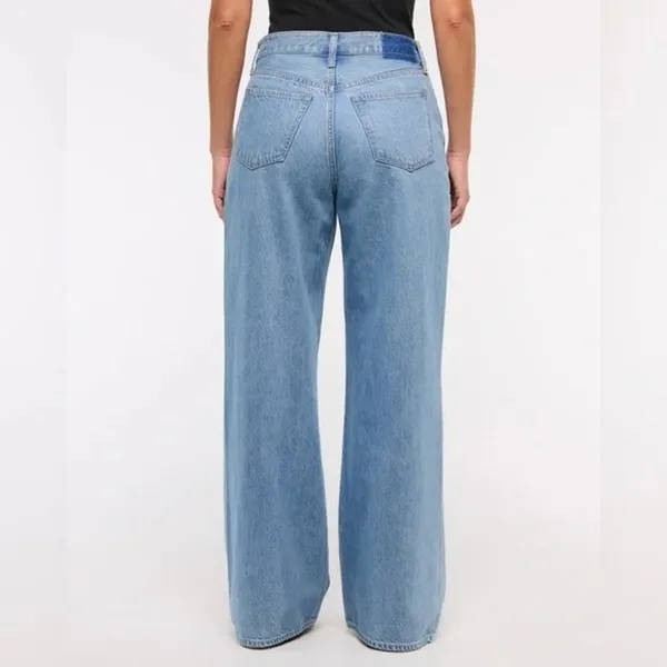 Abercrombie & Fitch The Wide Leg High Rise Jean Curve Love Size 28/6 Long - Image 3