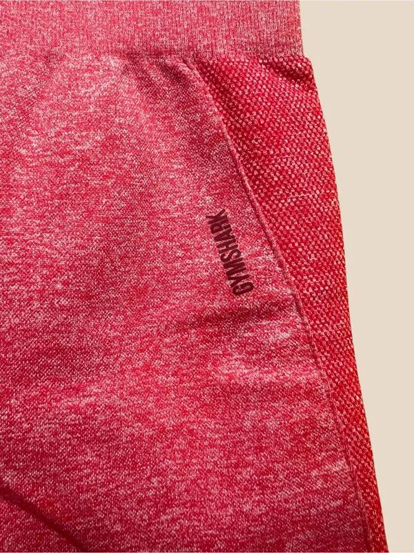 Gymshark Flex Cycling Shorts in Red Marl/Claret - Image 4